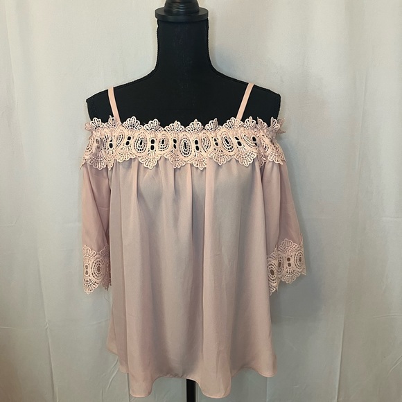 Blush Cold Shoulder Top - Picture 1 of 6